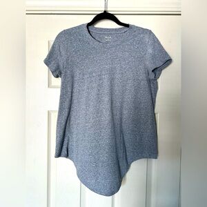 Madewell Classic Gray Crewneck Short Sleeve Tee Size Small pit